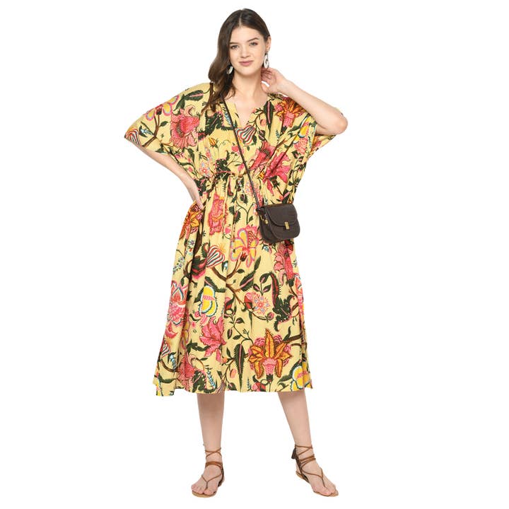 Linen Connections - Wholesale Kaftan - Women's - Cotton Kaftan, Caftan, Maxi Dress, Cotton Dress, Plus size C