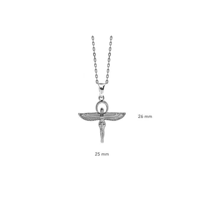 TALISMAN JEWELLERY (D&Fidanverdi, S.L.) - Wholesale Pendant/Charm Necklace - Goddess Isis Egypt Pendant Rhodium-Plated Silver 9251