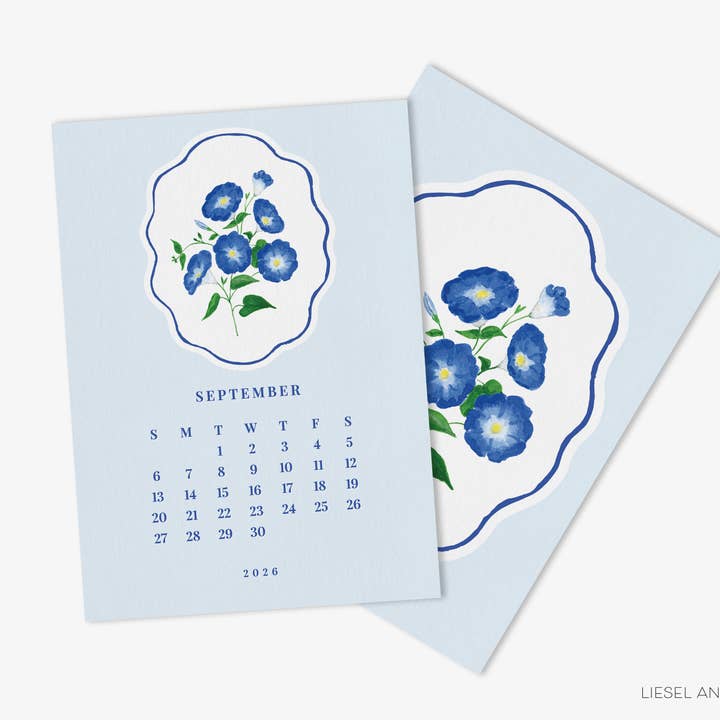 Liesel Anne Studios - Wholesale Calendar - 2026 Desk Calendar | Botanical Birth Month Floral3
