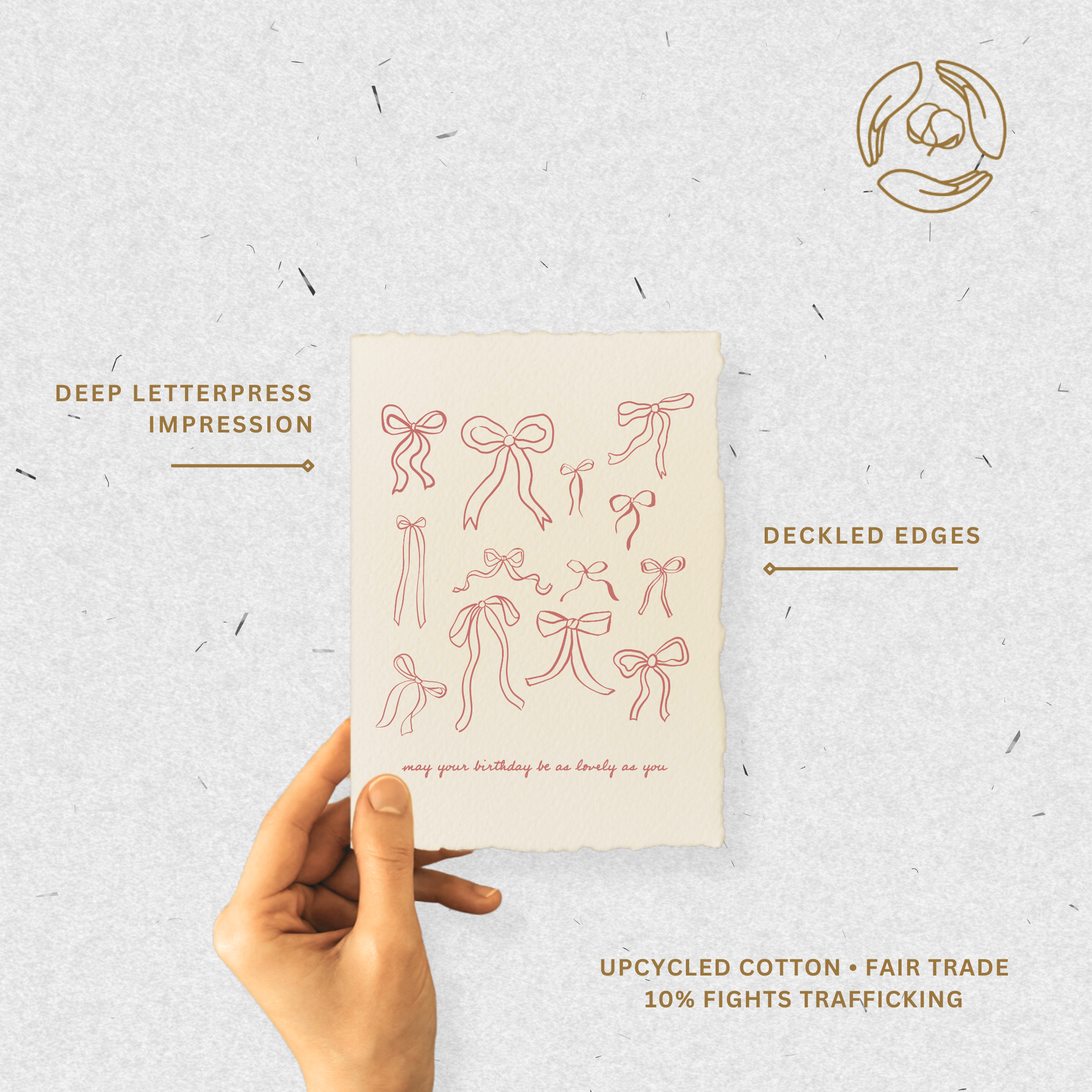 Paper Baristas – postal de parabéns por atacado – Cartão de Aniversário com Laços Encantadores | Celebração de Aniversário3