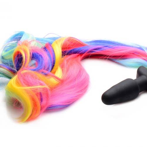Booty Sparks - Wholesale Sex Toy - Rainbow Pony Tail Anal Plug4