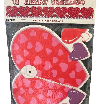 Vintage 12' Heart Garland for wholesale by Caufield's Novelty
