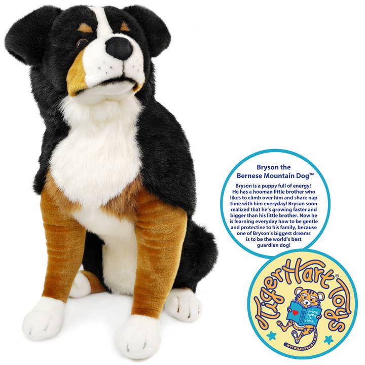 VIAHART Toy Co. - Wholesale Stuffed/Plush Toy - Kids & Baby - Bryson the Bernese Mountain Dog | 23 Inch Stuffed Animal