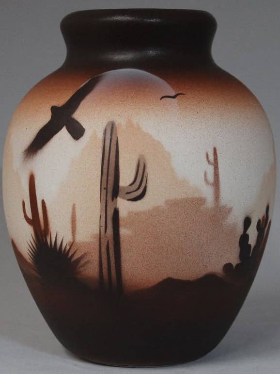 46084 Brown Sonora Desert 4 1/2 x 6 Jar for wholesale by Cedar Mesa Pottery