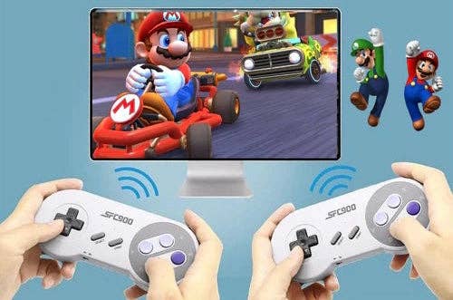 Nice Stuff Sales – Großhandel Klein-/Handgerät – Retro-Konsole SF900 mit 5.000 Spielen und 2 kabellosen Controllern1