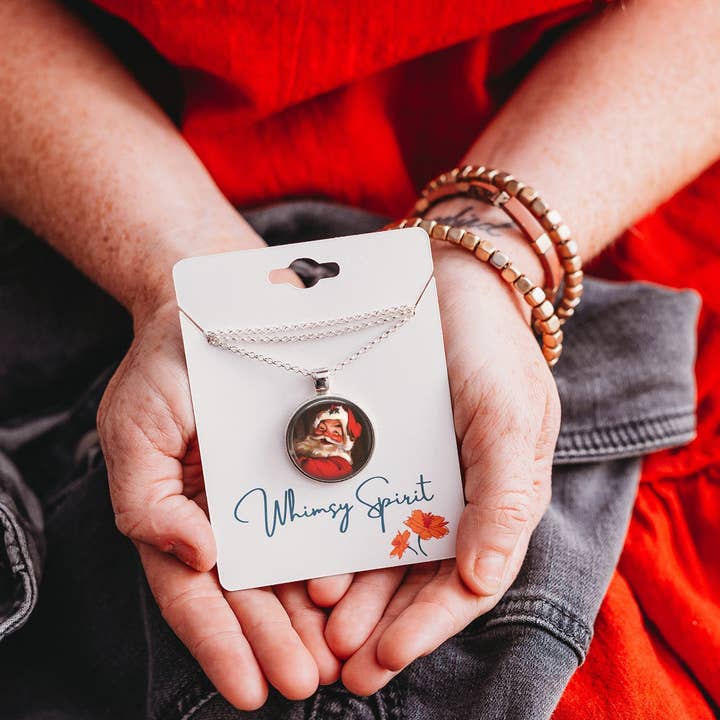 Whimsy Spirit Shop - Wholesale Pendant/Charm Necklace - Christmas Santa Necklace6