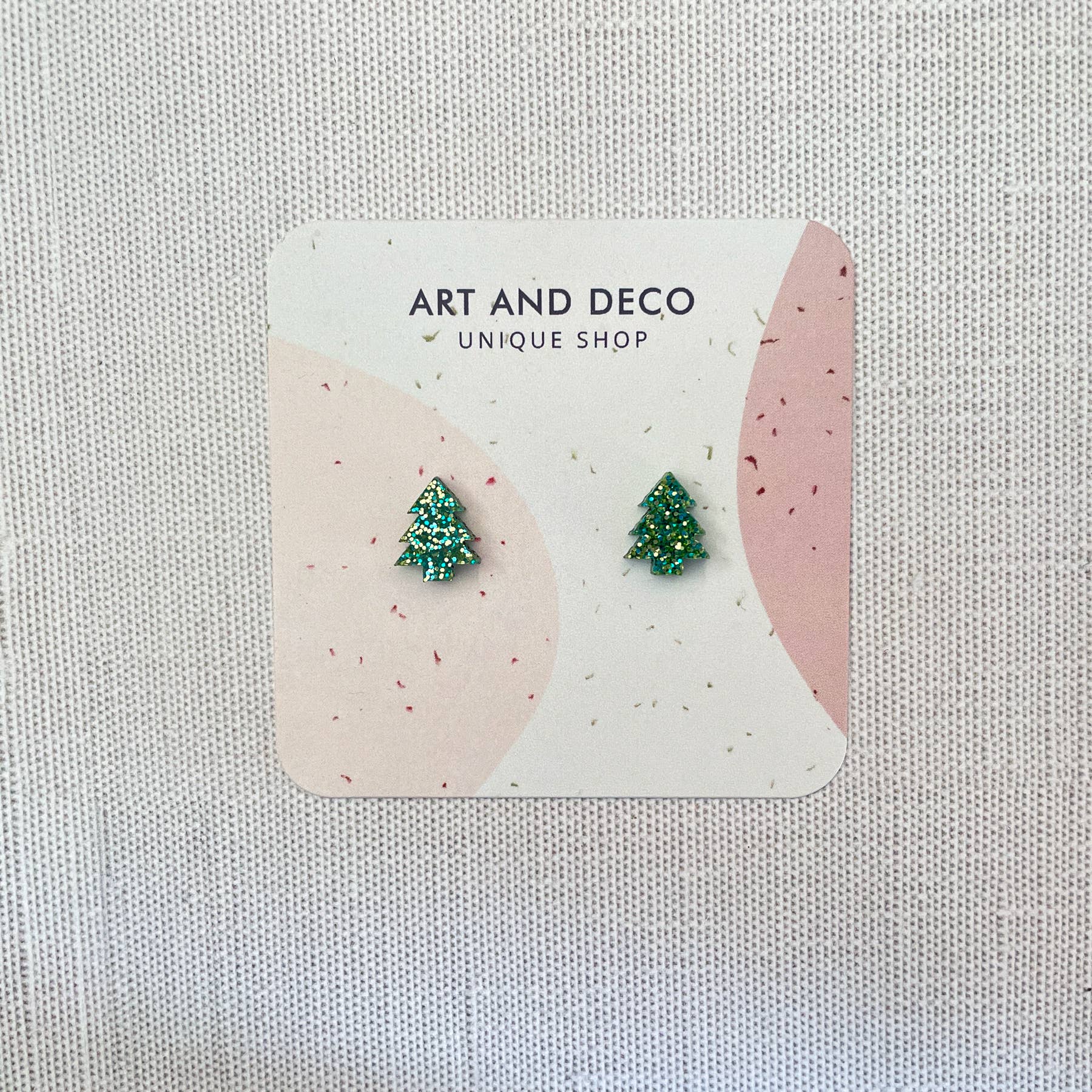 Art and Deco Shop - Vendita all'ingrosso Orecchini a bottone - Orecchini glitterati per albero0