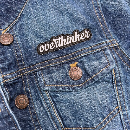 Lola & Bean Creations - Wholesale Patch - Overthinker Embroidered Patch, Trucker Hat, Mental Health1