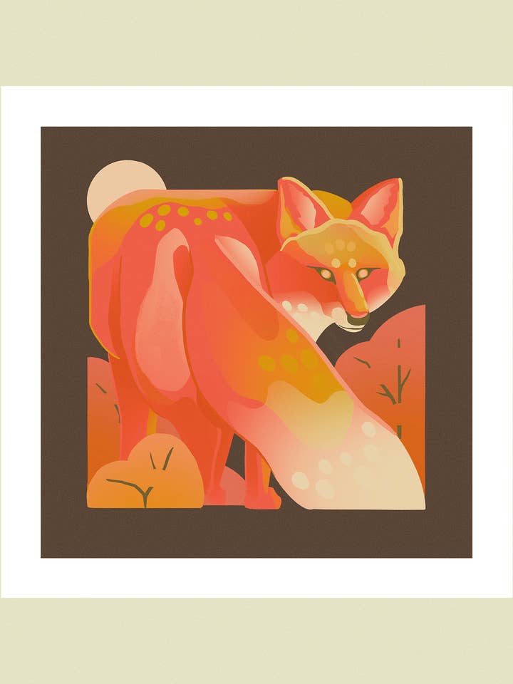 Fox Print for wholesale by Odd Hare Goods