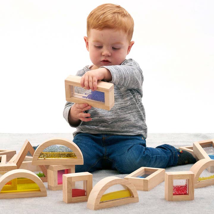 Commotion (Europe) BV - Vente Cubes de jeu – enfant et bébé - Blocs sensoriels en bois Montessori - 16 blocs tactiles2