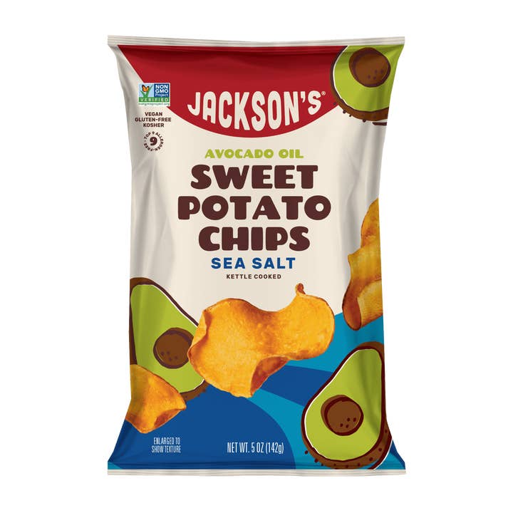 Sea Salt Sweet Potato Chips in Avocado Oil 5oz (Pack of 8) for wholesale by Jackson's