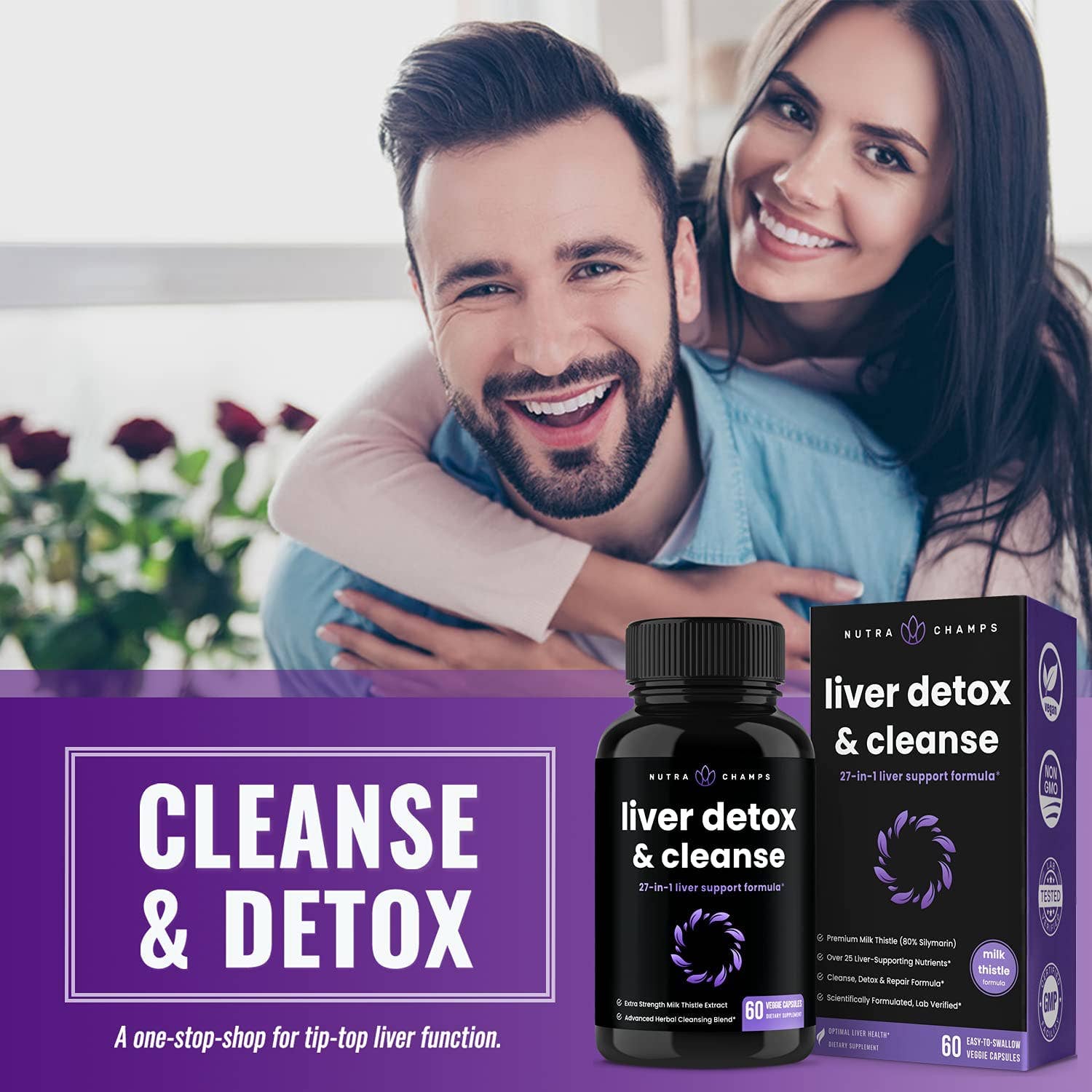 NutraChamps - Vente Supplément oral/vitamine - Détoxication et nettoyage du foie | Compléments premium de soutien du foie4