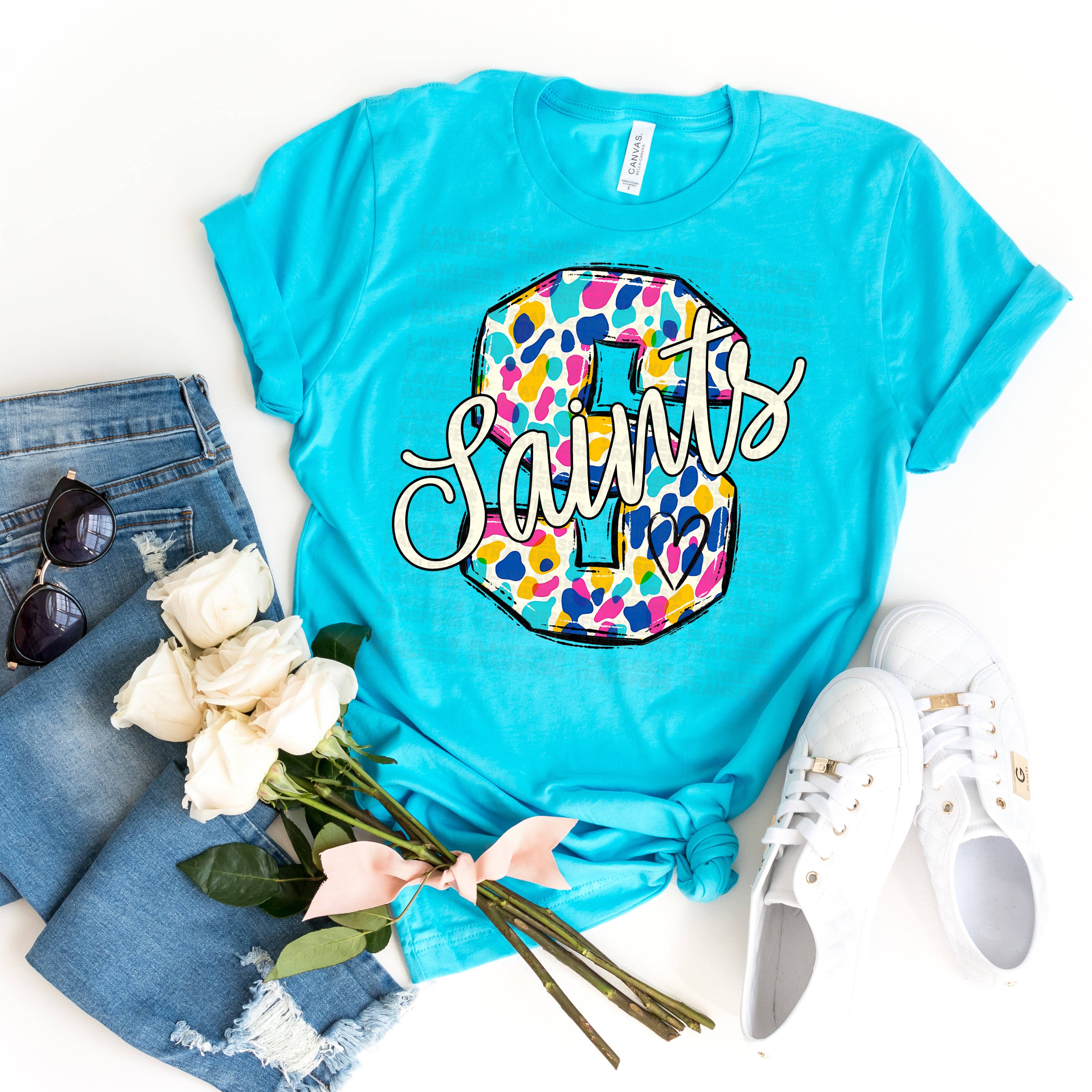 Flawless Transfers - Wholesale Sublimation Transfer - Saints Bright Spots DTF Transfer0