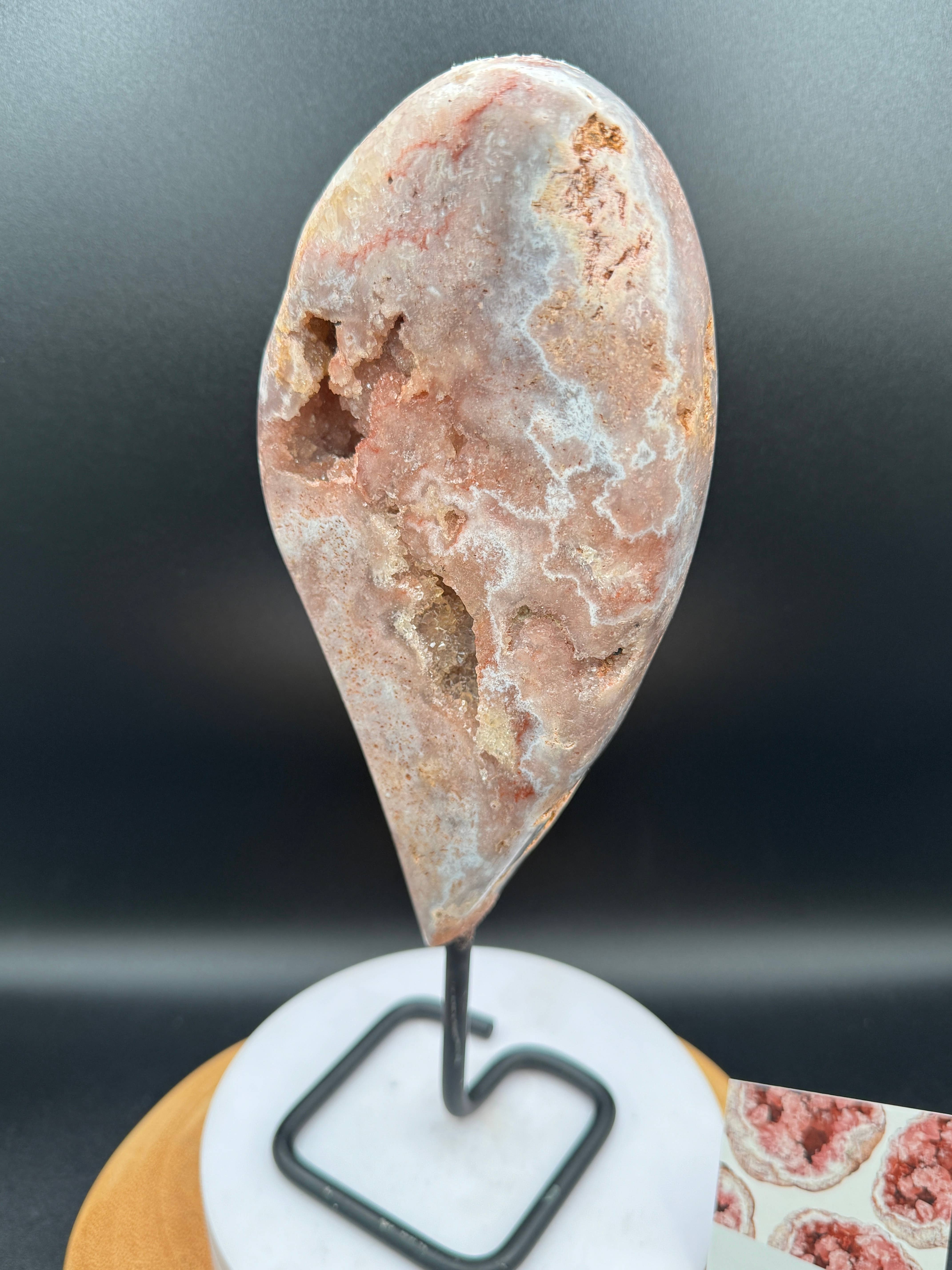 The 7 Directions - Wholesale Spiritual Stone/Crystal - Pink amethyst free form from Brazil w/ info card H21111