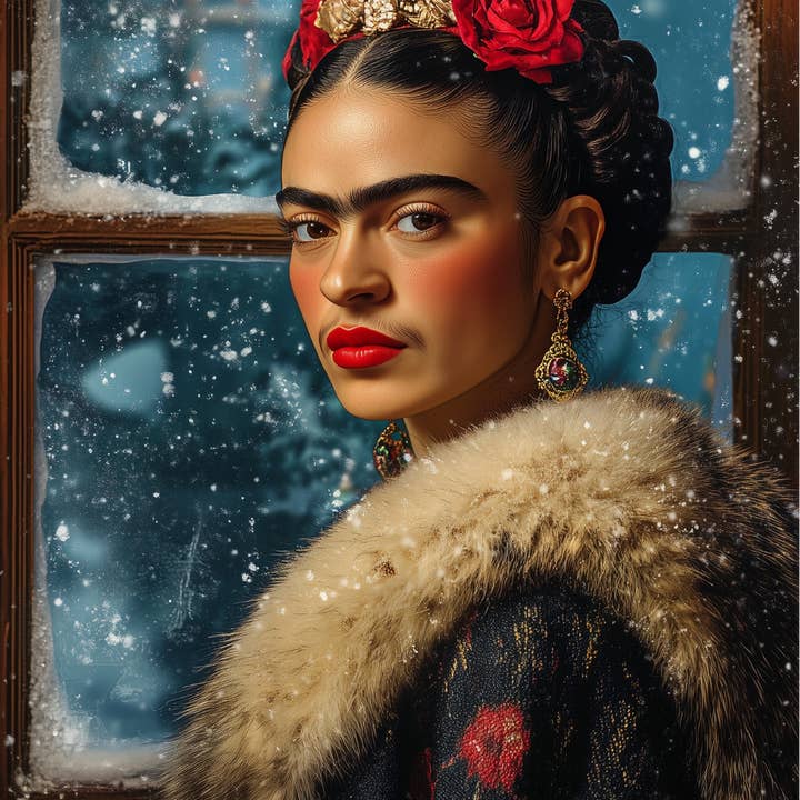 Fripperies - Venta al por mayor Tarjetas de Navidad - Frida Kahlo: Ventana de Invierno | Fruslerías de Tarjetas