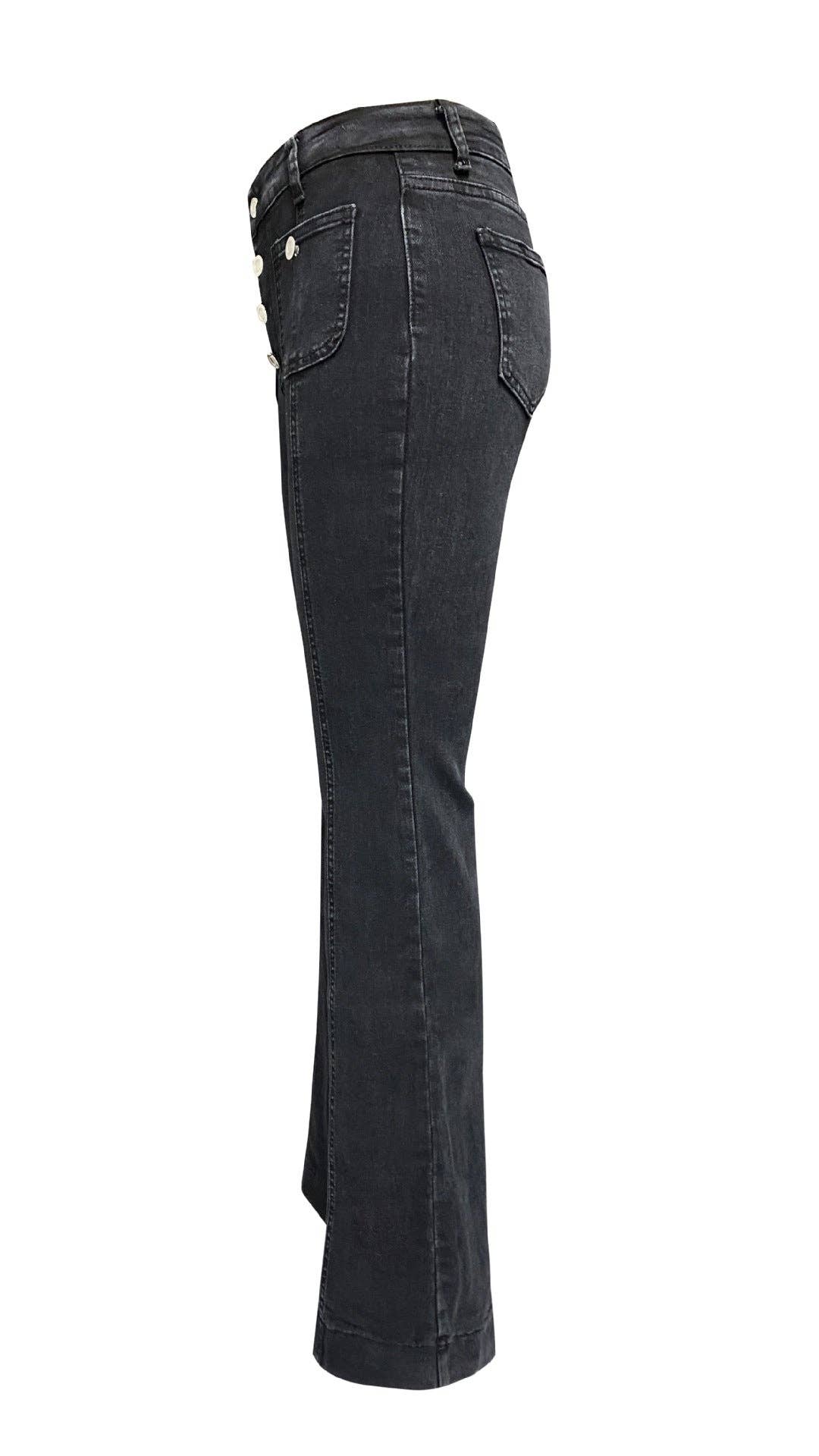 Marayn - Wholesale Jeans - Women's - 2025 Chic High-Waist Flare Jeans Spring Slimming Fit7