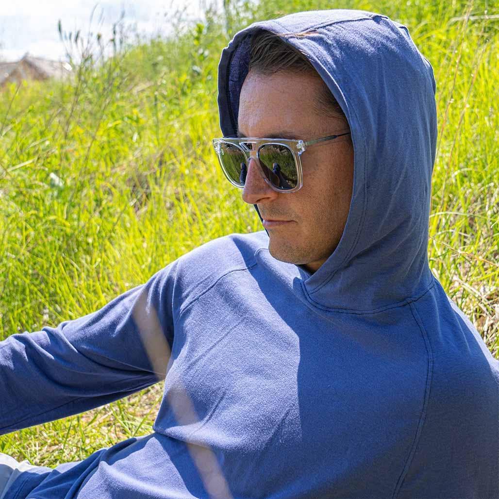 Sun50 - Vente Sweat à capuche - homme - Sweat à capuche de protection solaire à manches longues Pacifica pour hommes UPF 50+8