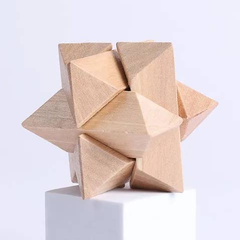 3D Stumbling Block - Wooden Puzzle - Star for wholesale by Swanson Christian Products
