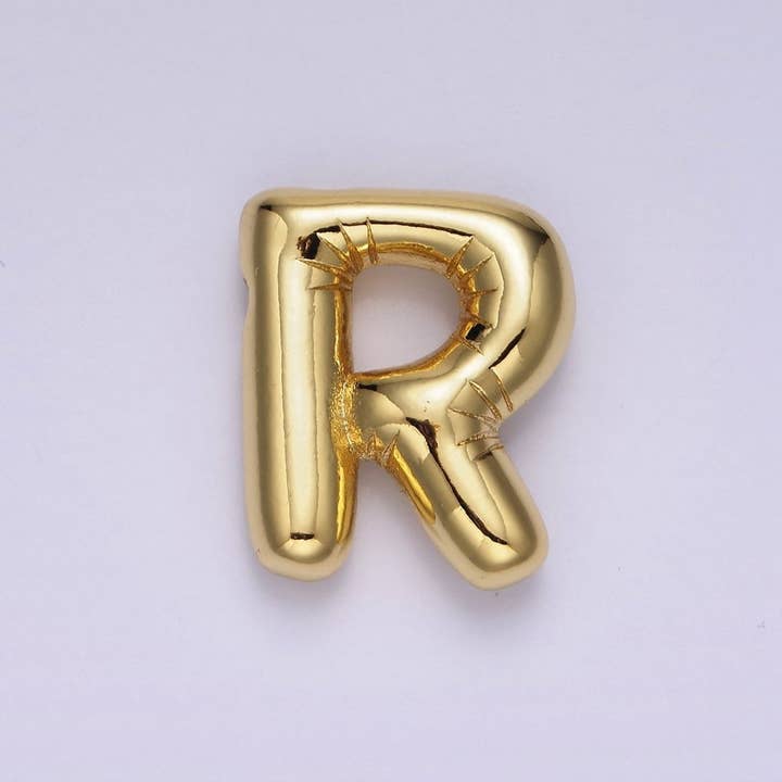 Aim Eternal - Wholesale Individual charm/pendant - 14K Gold Filled 20mm Chubby Balloon Initial Letter Pendant | A1067-A107917
