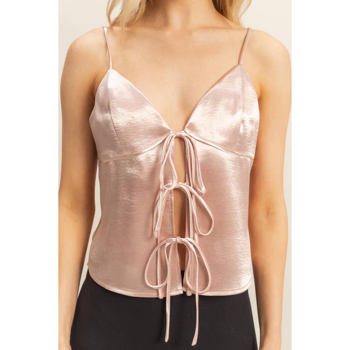 HYFVE - Wholesale Camisole - Women's - Chic Satin Lace-Up Camisole15