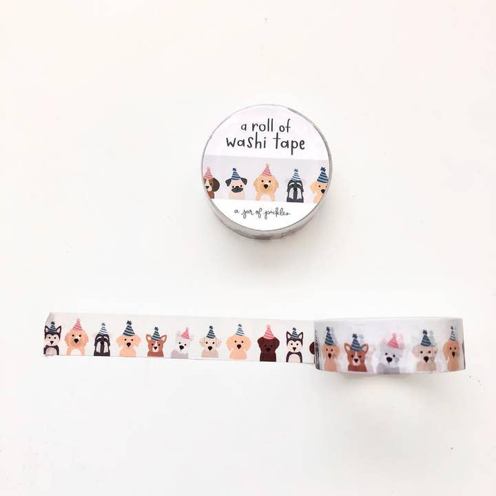 A Jar Of Pickles - Wholesale Washi Tape - Pup Party Dog Washi Tape