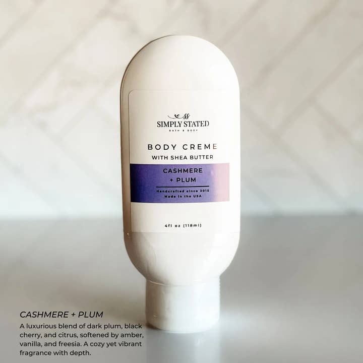 Crème pour le corps Cachemire + Prune | Édition Limitée pour la vente par Simply Stated Bath & Body