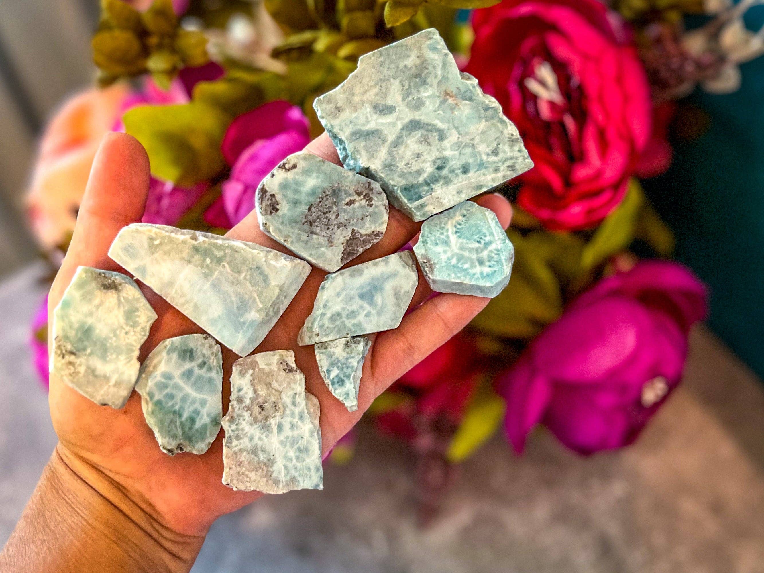 Mandala Gems - Wholesale Spiritual Stone/Crystal - Bulk Rough Larimar Slabs1