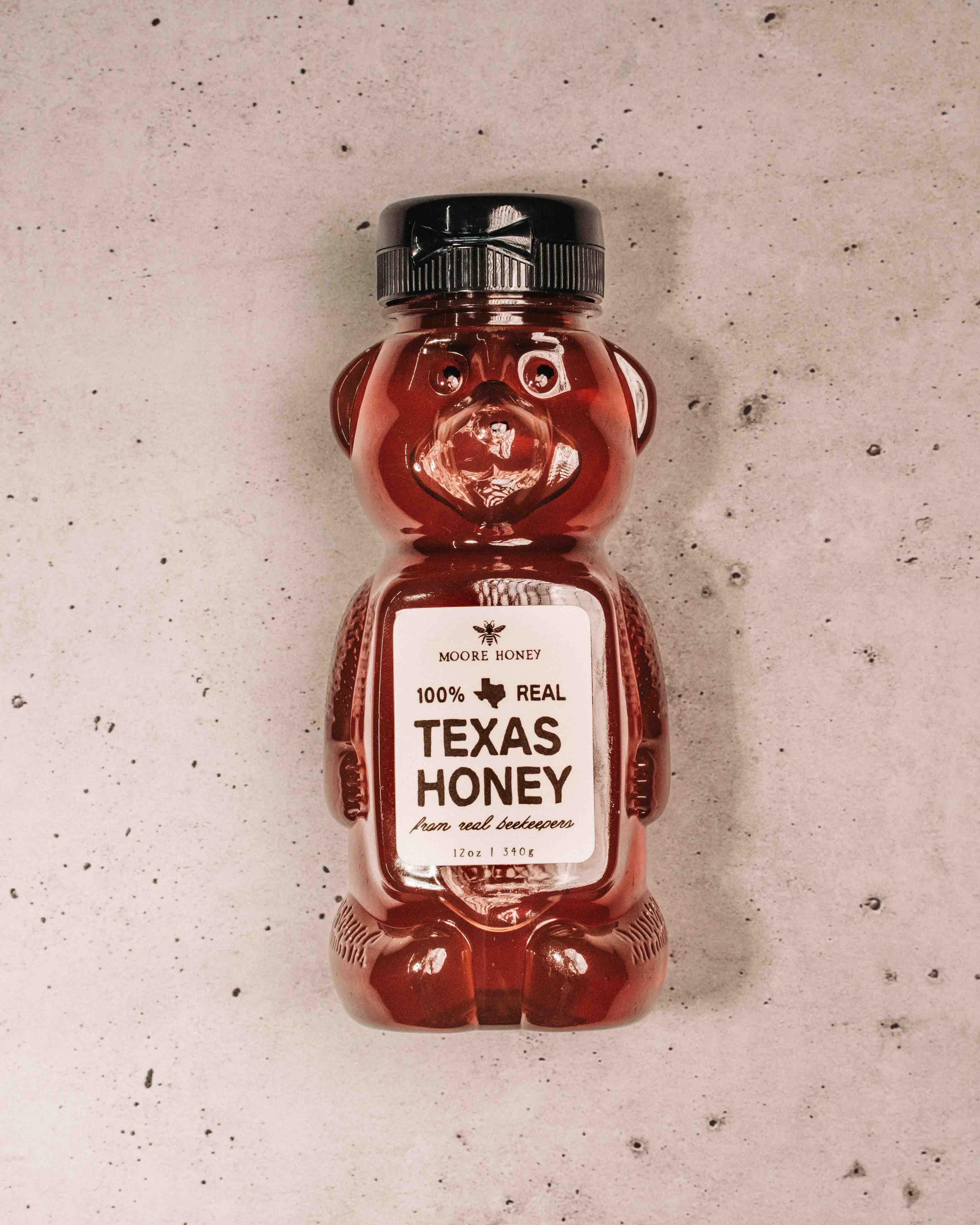 Moore Honey - Wholesale Honey - Texas Wildflower Honey 12oz Bear