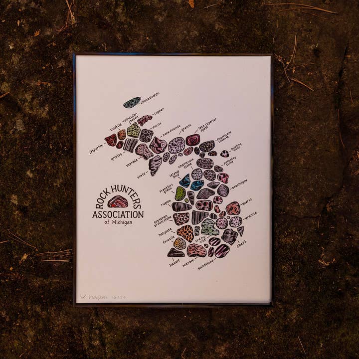 Home Squirrel - Wholesale Art Print - Rock Hunters of Michigan Watercolor Print0