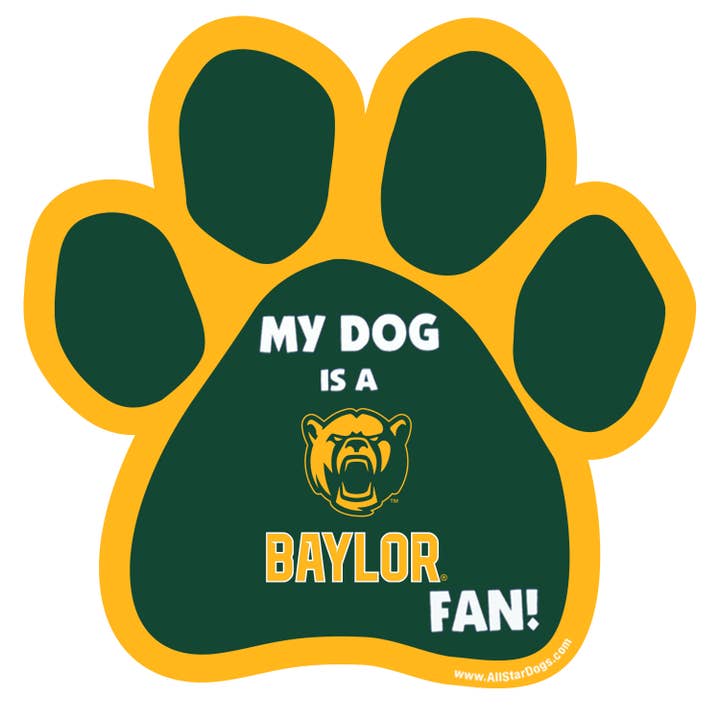 Baylor University - Paw Car Magnet for wholesale by All Star Dogs