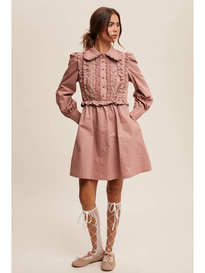 Listicle - Wholesale Dress – Women's - Floral Ruffle Mini Dress29