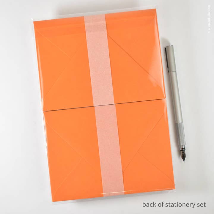 Inkello Letterpress - Vente Assortiments de papeterie/cartes - Set de papeterie avec soleil jaune (#472)2