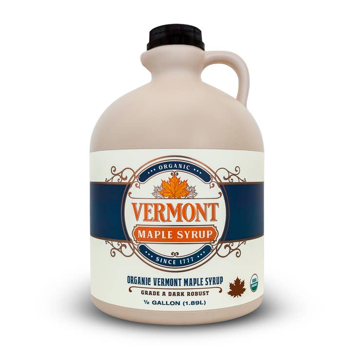 Vermont Maple Syrup - Wholesale Maple Syrup - Dark Organic Vermont Maple Syrup - Jug1