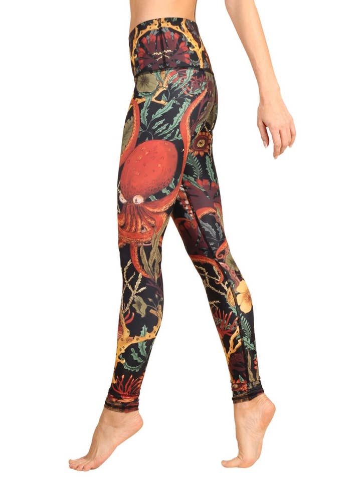 Yoga Democracy - Wholesale Athletic/Lounge Leggings - Women's - Coral My Name Printed Yoga Leggings1