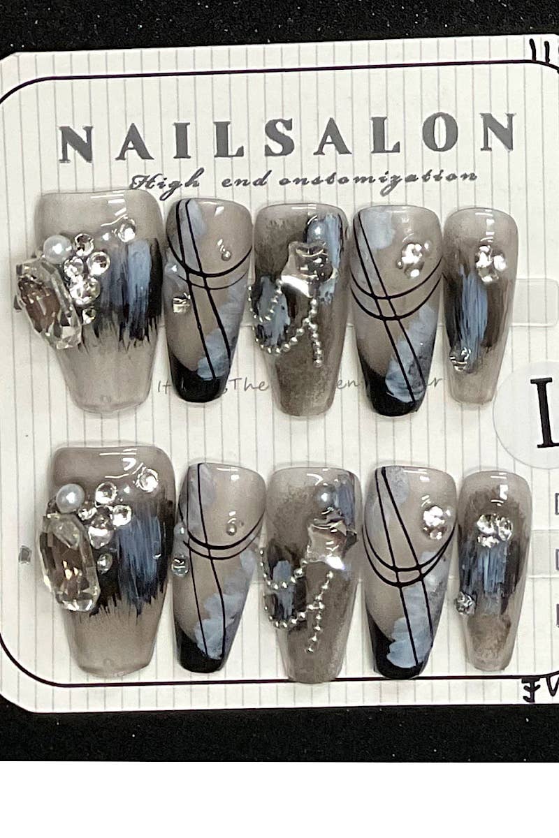 Kids Charm Online - Wholesale Press-On/Fake Nails - PRESS ON WOMEN ACRYLIC NAIL SET.4