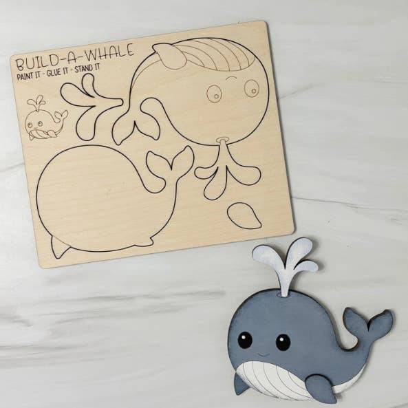 DIY Build a Whale Magnet Kit SEA CRAFT KIT for wholesale by Pheasant & Needham Home Decor & Crafts