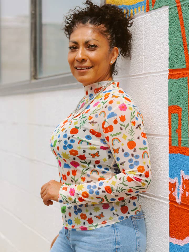 TABY ORIGINEEL: Mañana Será Bonito Peekaboo Mesh top IN MATEN XS-5X*** voor wholesale door Taby Originals