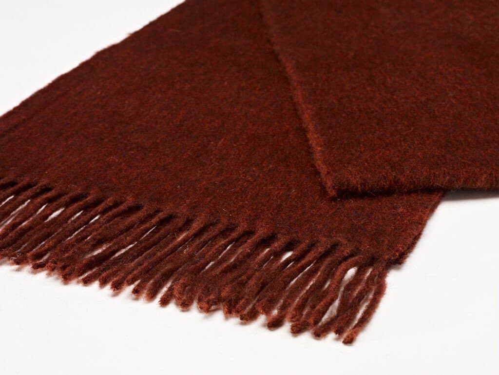 Bronte Moon - Wholesale Sjaal - Dames - Luxe effen donkere roest sjaal1