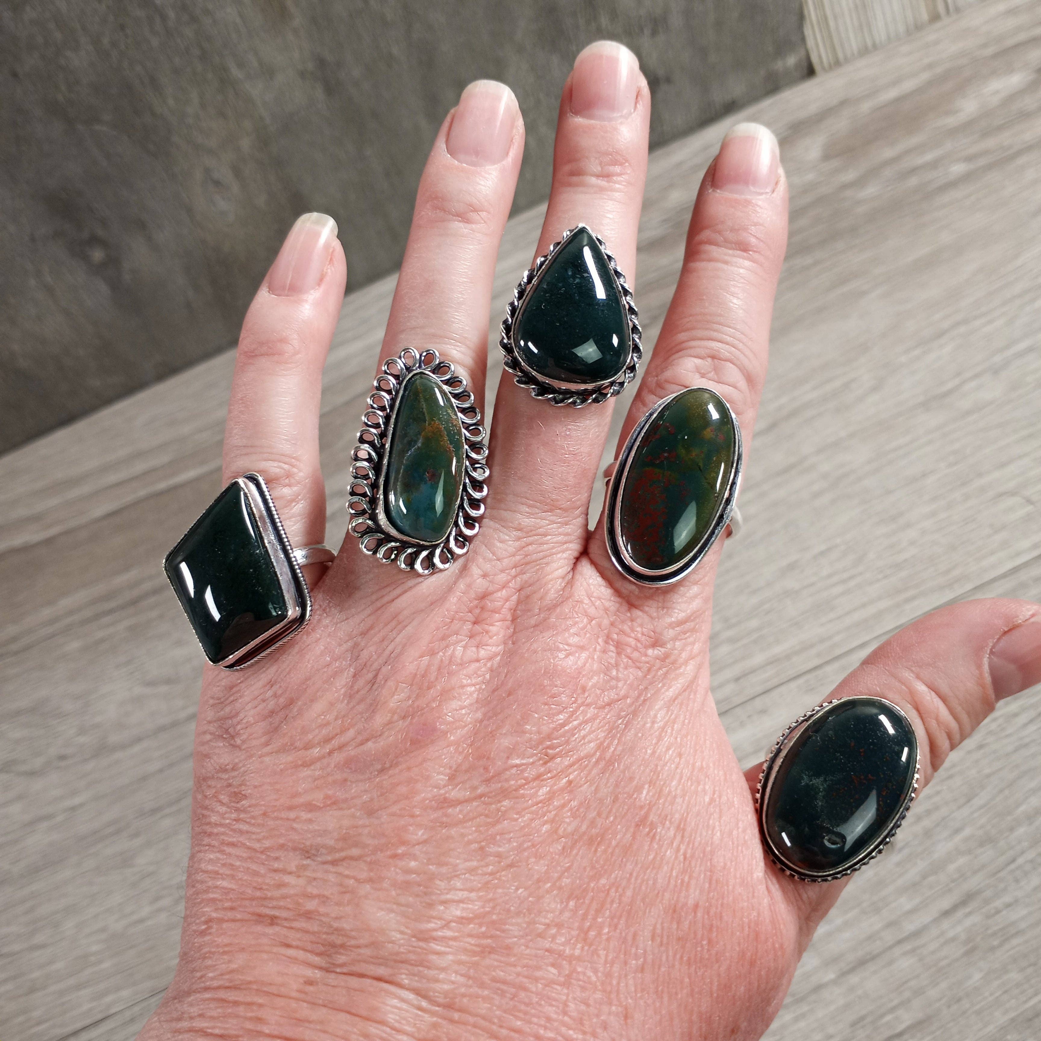 Keystone Crystals - Wholesale Cocktail/Statement Ring - Assorted Gemstone Rings in Pot Metal – Mixed Sizes5