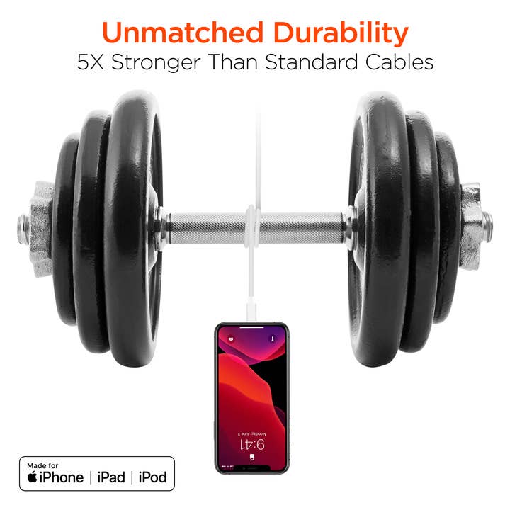 JupiterGear Home - Wholesale Charging cable - HyperGear USB to MFi Lightning Rounded Cable 3ft Bulk 200pc 3