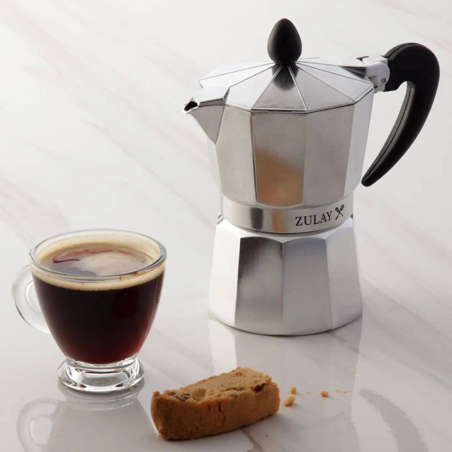 Zulay Kitchen - Wholesale Espresso Maker - Stovetop Espresso Cup Moka Pot - 5 Cup8