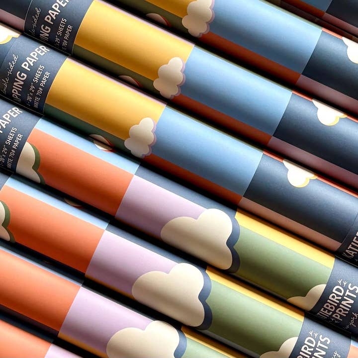 Katiebird Prints - Wholesale Wrapping Paper Roll - Wanderlust Retro Eco-Friendly Colorful Gift Wrap11