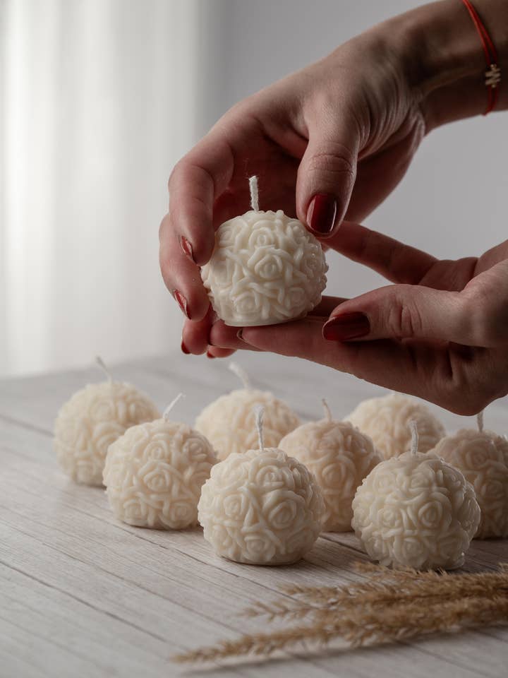 Mini-Kerze mit Rosen für den Großhandel von Allure CA