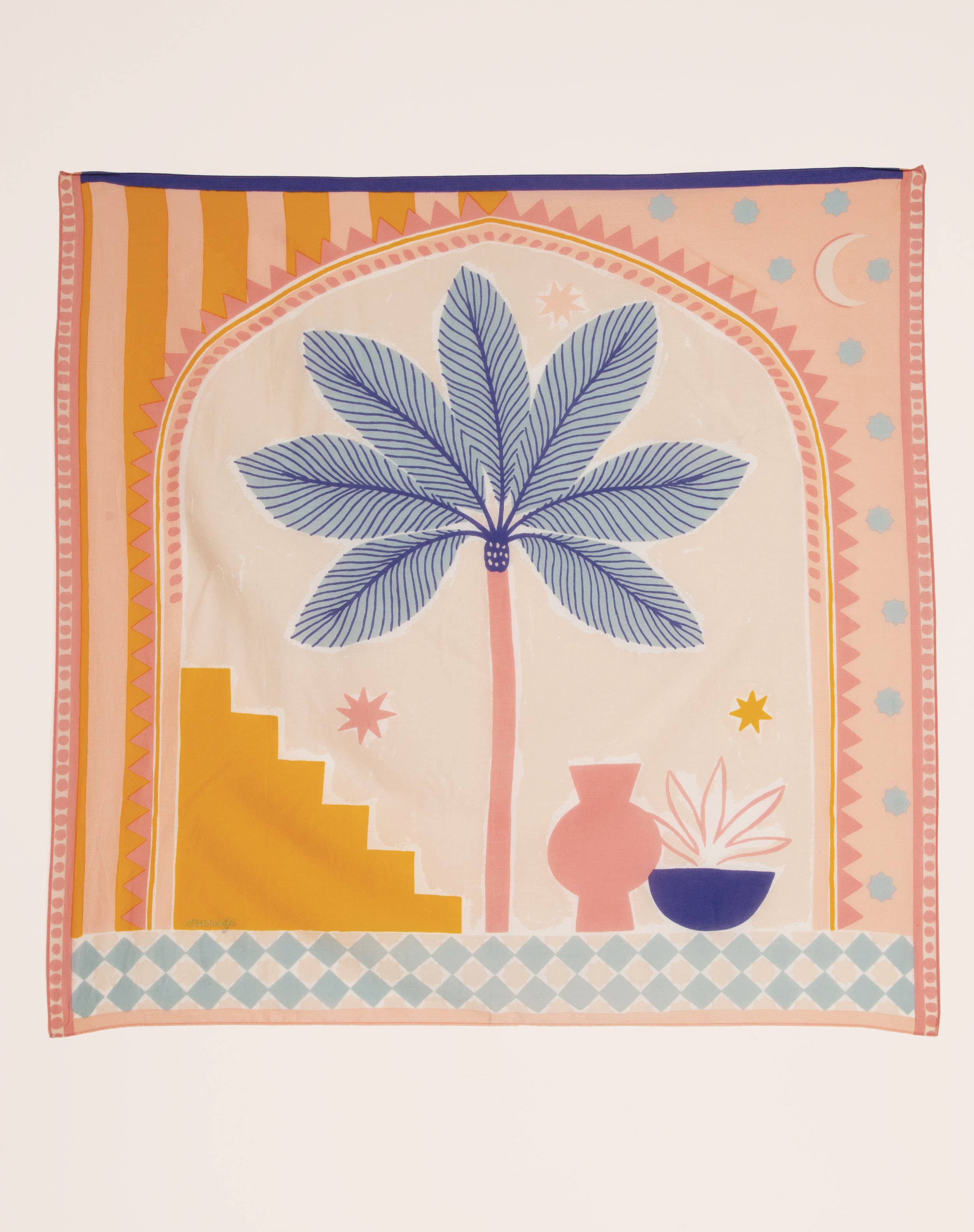 Maradji - Wholesale Scarf - Women's - BLUE SKY RIAD COTTON SCARF1