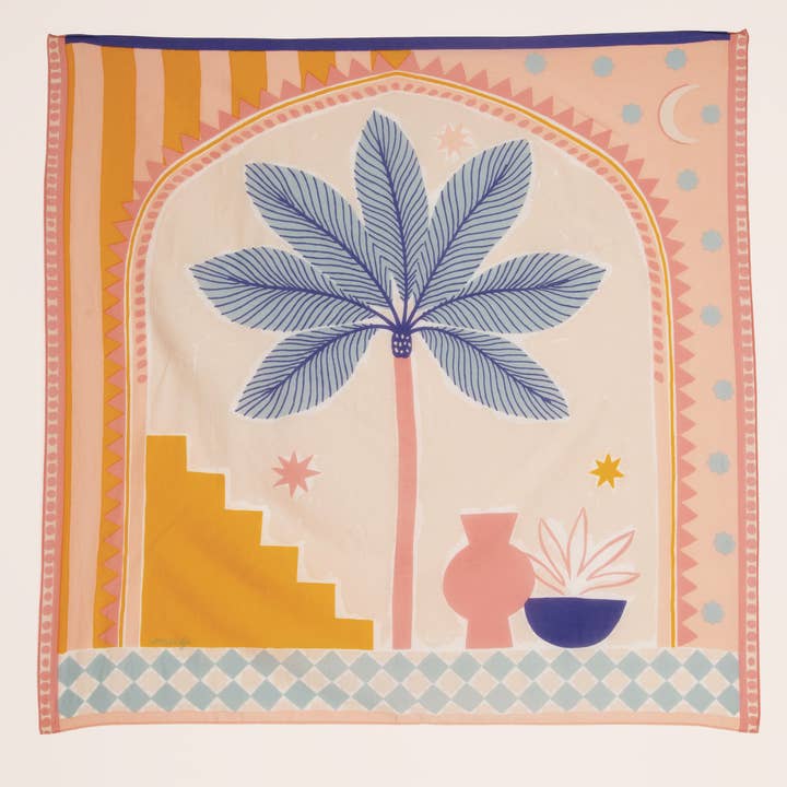 Maradji - Wholesale Scarf - Women's - BLUE SKY RIAD COTTON SCARF1