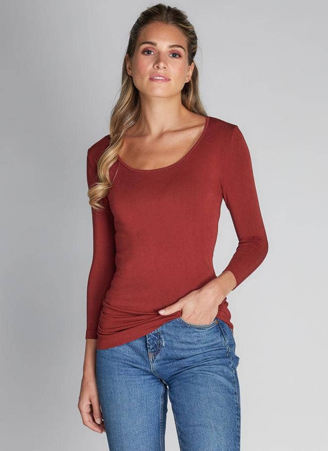 C'est Moi Clothing Co - Wholesale Knit Top - Women's - Bamboo 3/4 Sleeve Top- CEBT120627