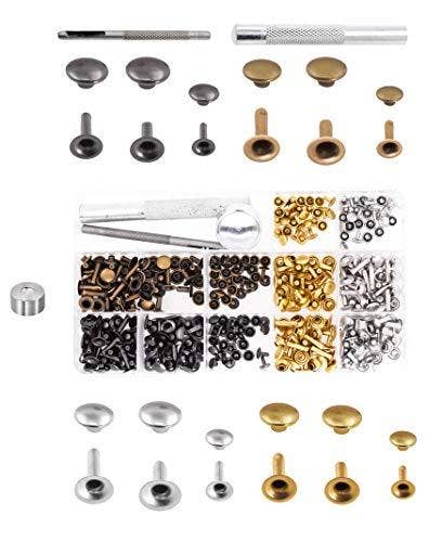Mandala Crafts - Vente Outil de bricolage - Mandala Crafts Kit de rivets et outil de pose pour cuir, tissu, vêtements avec clous décoratifs en métal1