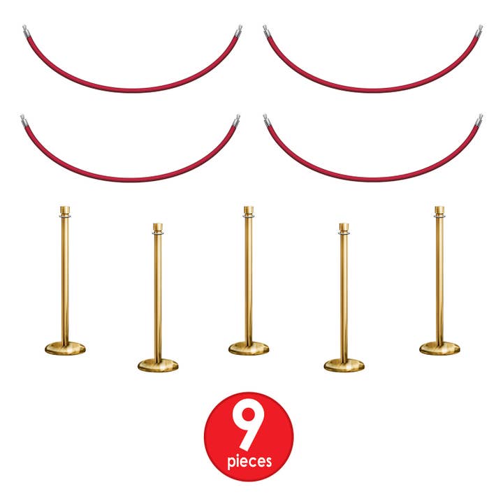 Beistle - Wholesale Decal - Party Decorations - Stanchion Props, 34½" & 5' 1", printed on plastic5