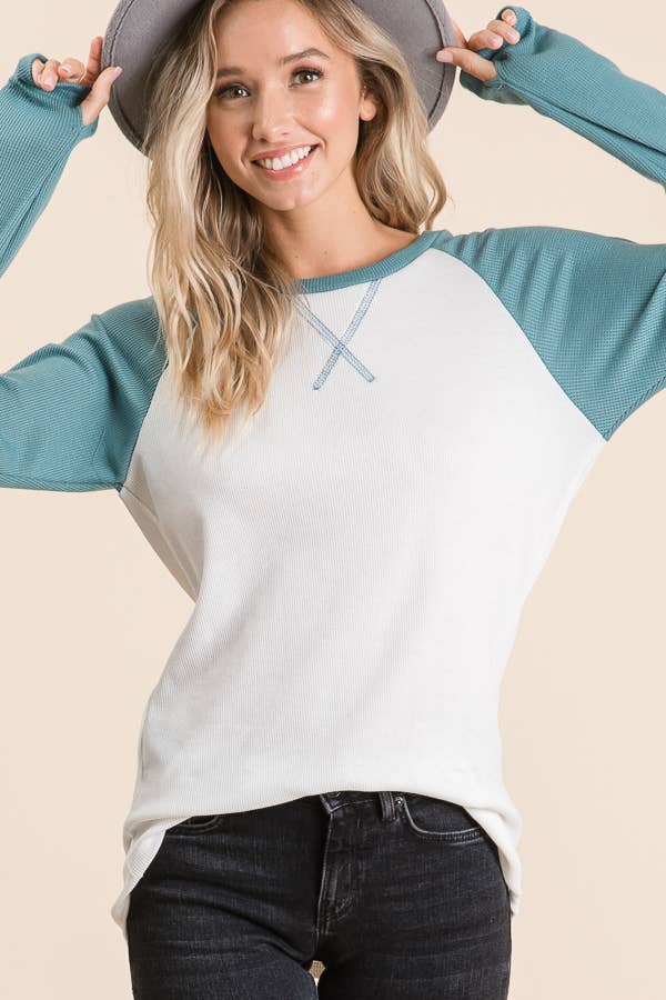 lovely melody - Wholesale T-Shirt - Women's - LMT1232-Thermo Baseball T Shirt17