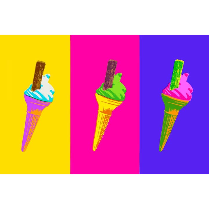 Ice Cream Cones Retro Pop Art Poster 24x36 for wholesale by Gotham Gifts